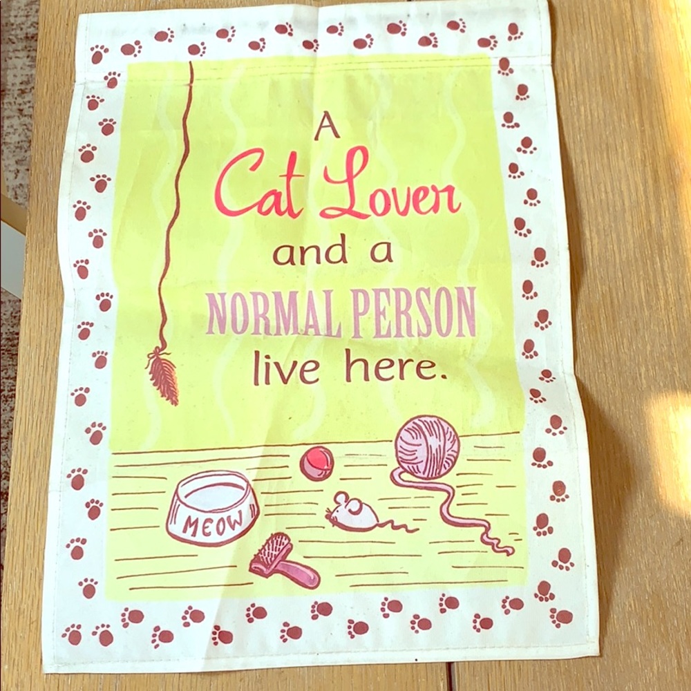 Cat Lover garden flag -double sided